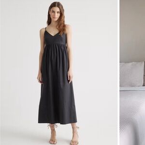 Quince Cotton Sleeveless Maxi Dress - Navy